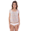 Weißes Nylon Damen-T-Shirt
