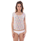 Weißes Nylon Damen-T-Shirt