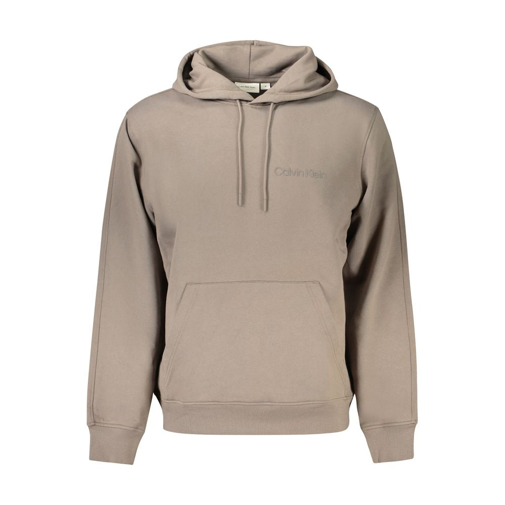 Brauner Kapuzenpullover für Herren aus Baumwolle