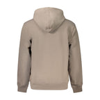 Brauner Kapuzenpullover für Herren aus Baumwolle