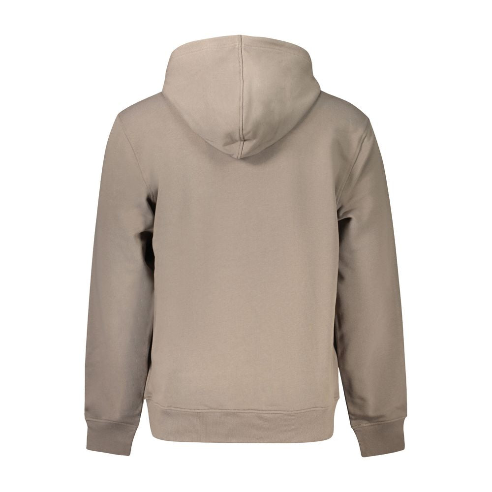 Brauner Kapuzenpullover für Herren aus Baumwolle