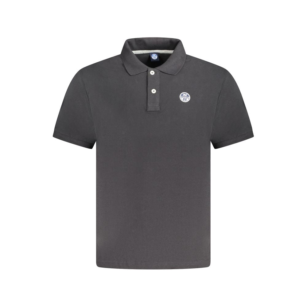 Schwarzes Poloshirt aus Baumwolle für Herren