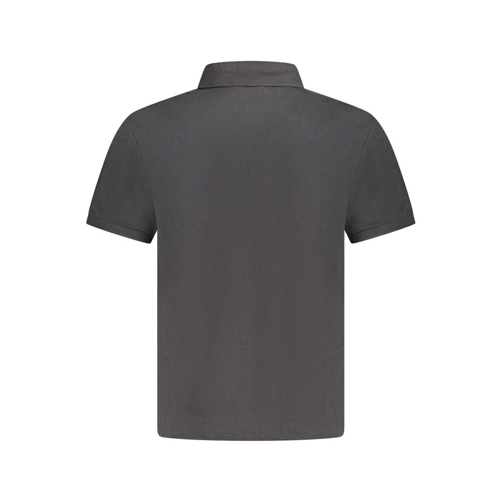 Schwarzes Poloshirt aus Baumwolle für Herren