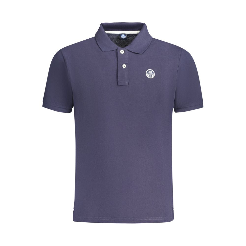 Polo da uomo in cotone blu