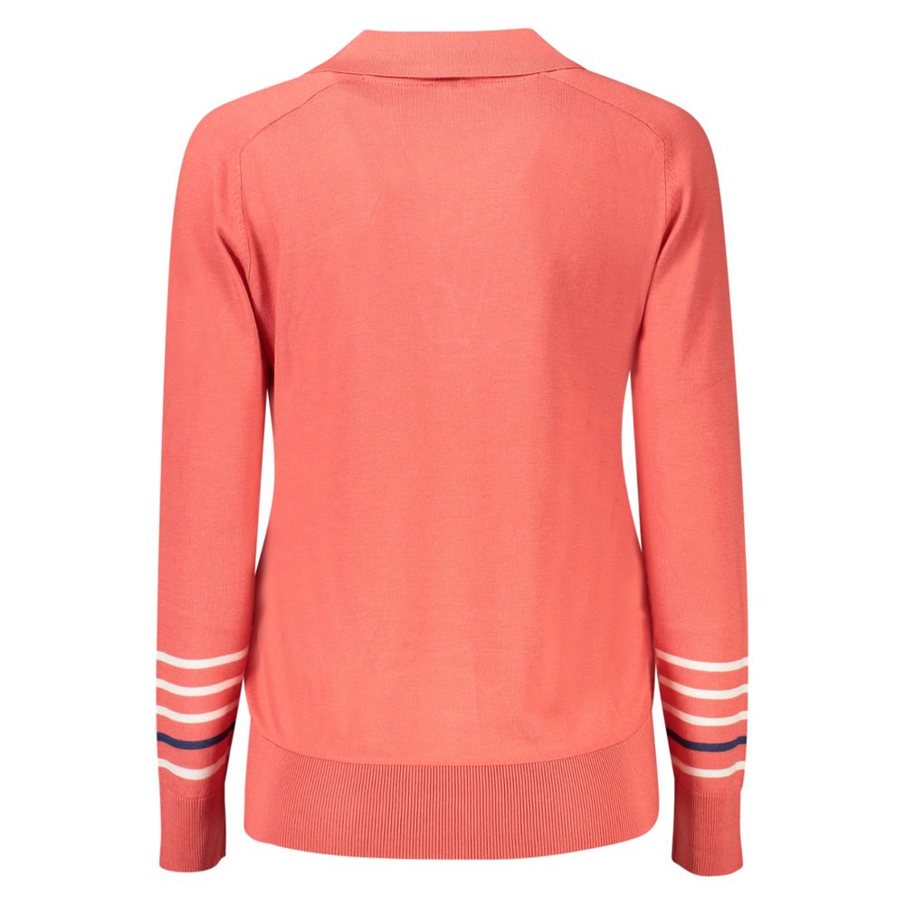 Rosa Viskose Damen Strickpullover