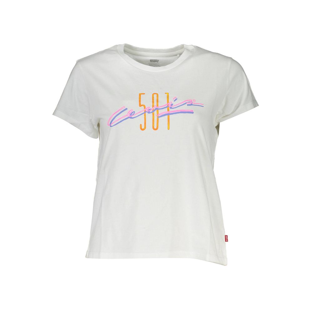 T-shirt da donna in cotone bianco