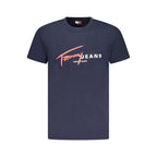 Herren-T-Shirt aus blauer Baumwolle