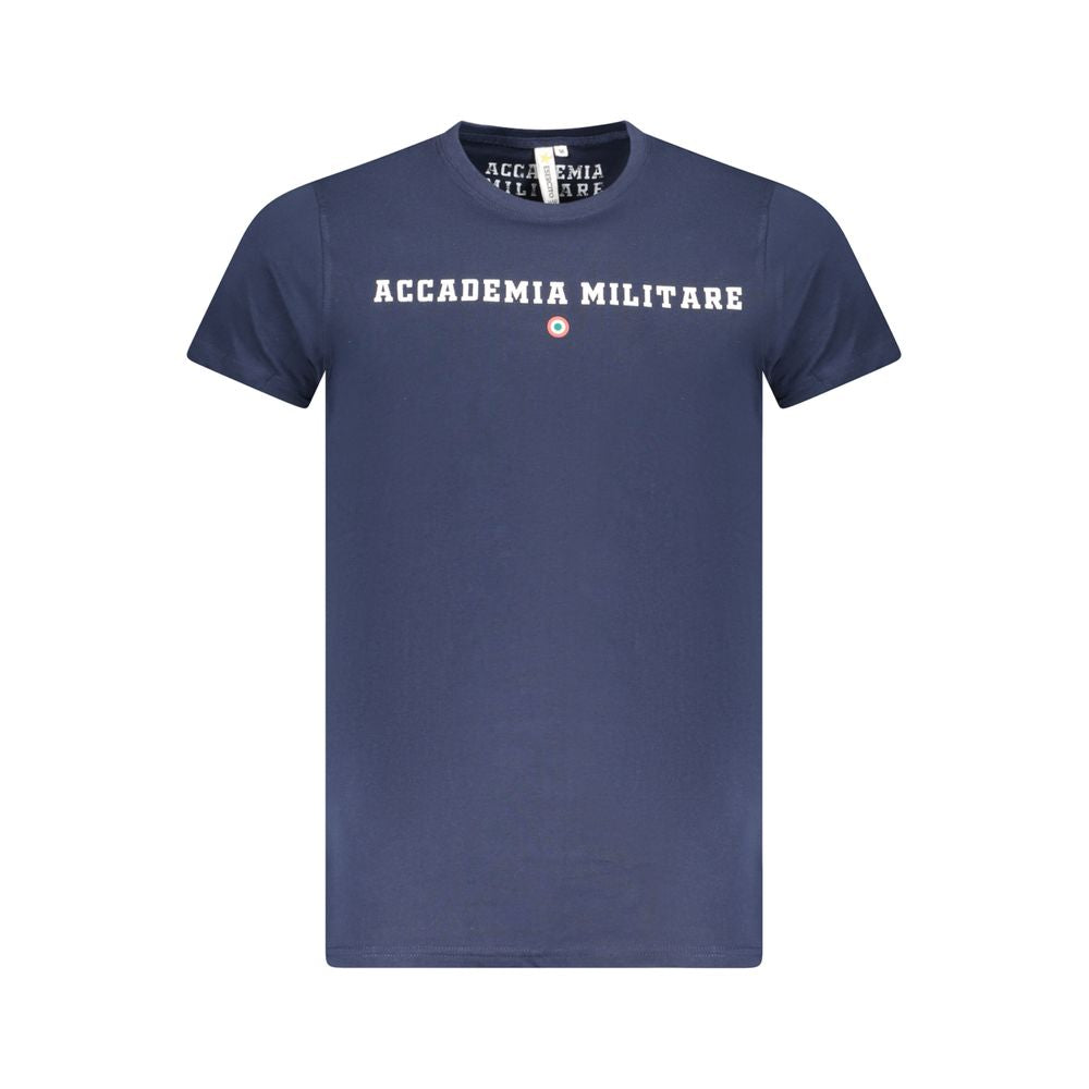 Blaues Baumwoll-Herren-T-Shirt