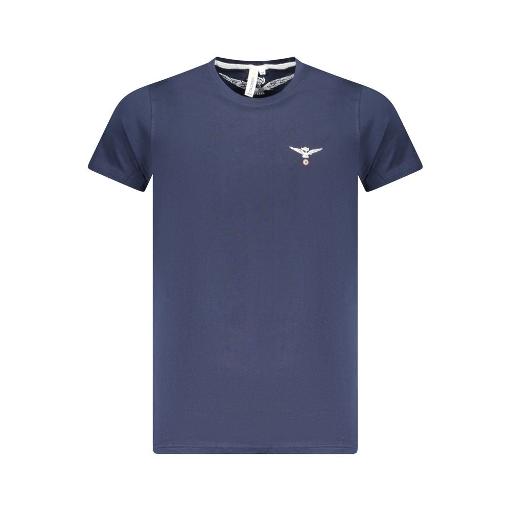 Blaues Baumwoll-Herren-T-Shirt