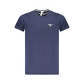 Blaues Baumwoll-Herren-T-Shirt