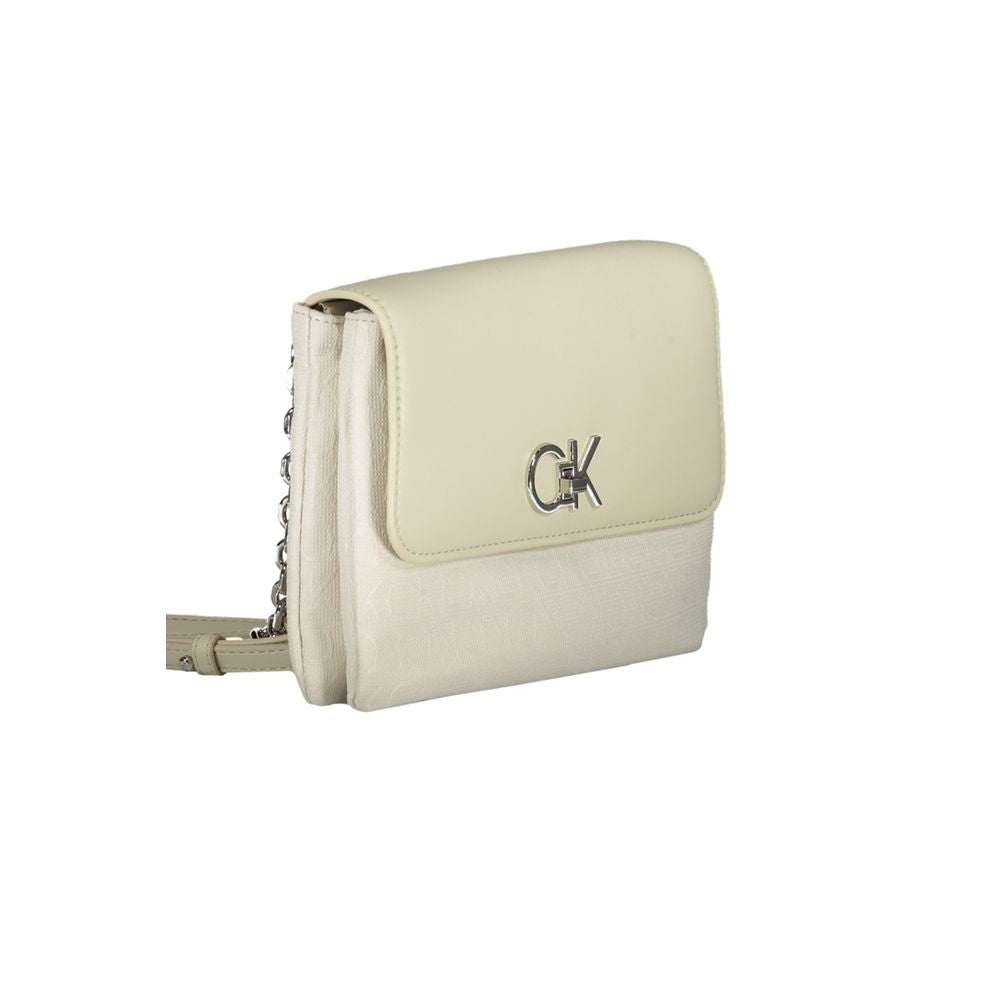 Beige Polyester Damenhandtasche