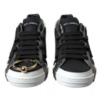Sneaker Portofino aus schwarzem Leder