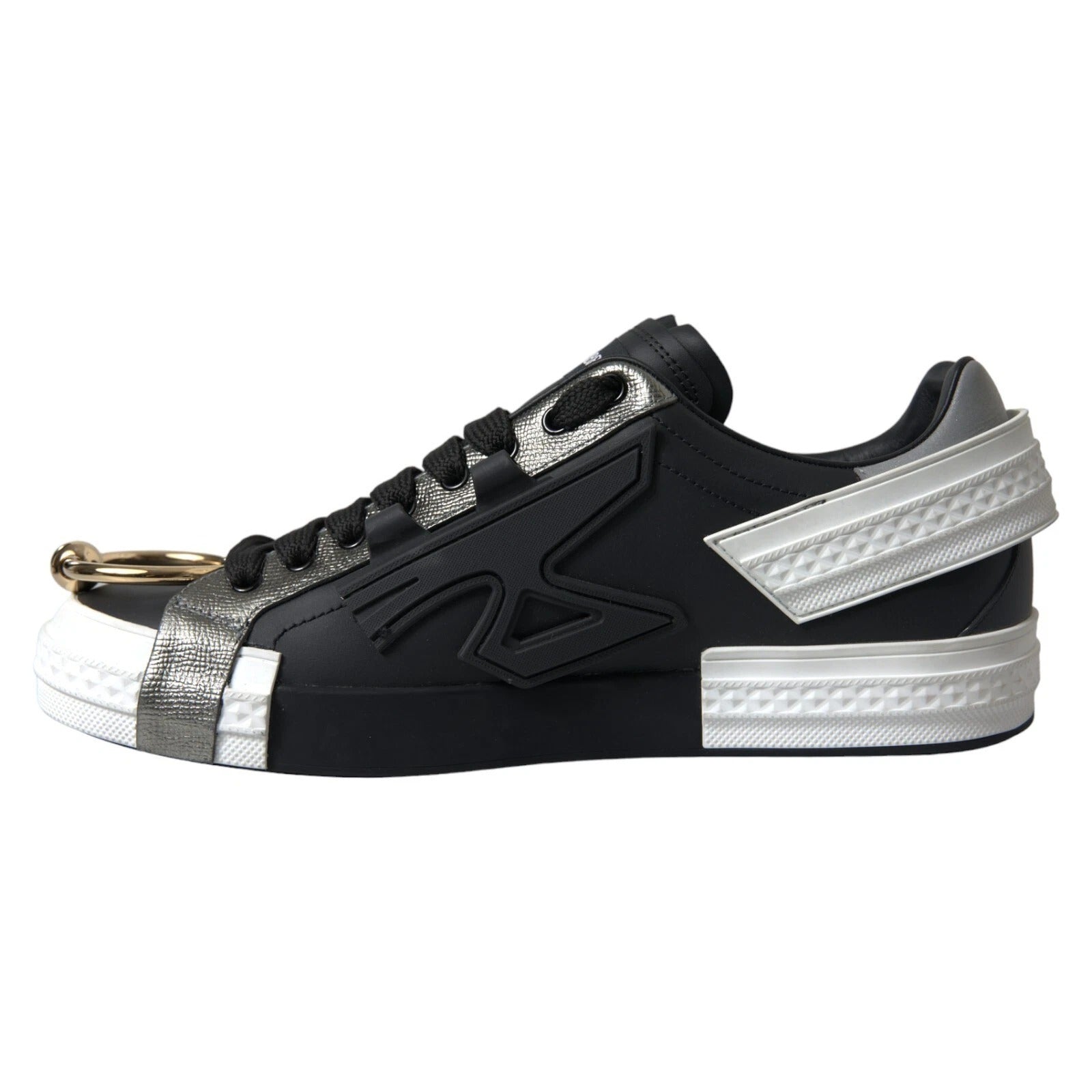 Sneaker Portofino aus schwarzem Leder