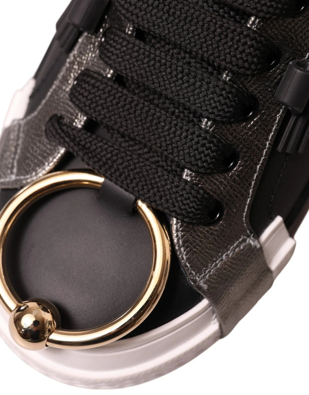 Sneaker Portofino aus schwarzem Leder