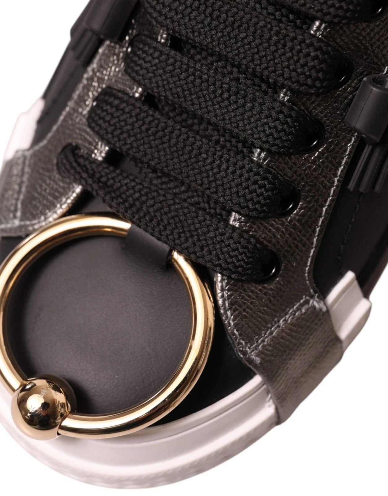 Sneaker Portofino aus schwarzem Leder