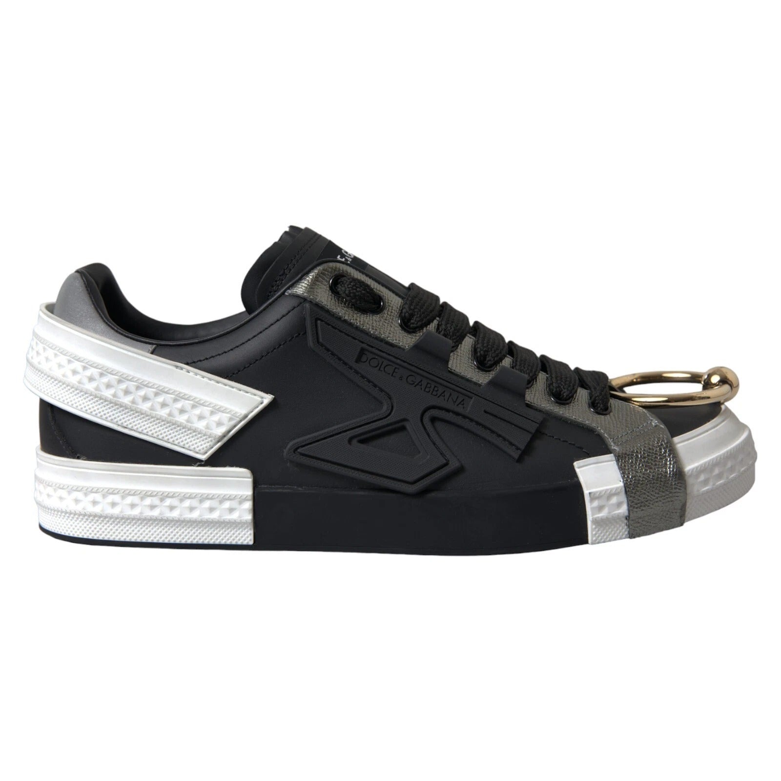 Sneaker Portofino aus schwarzem Leder