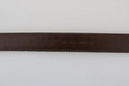 Blue Perforated Leather Gray Buckle Belt