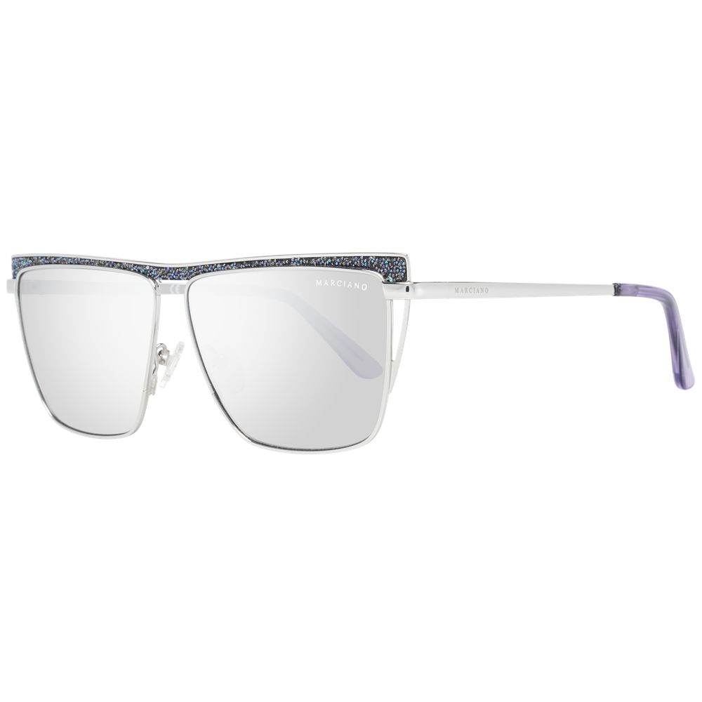 Sonnenbrille aus silbernem Metall