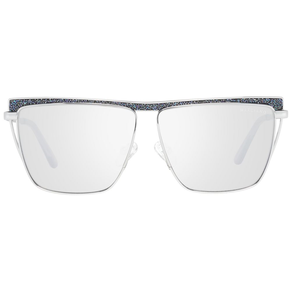 Sonnenbrille aus silbernem Metall