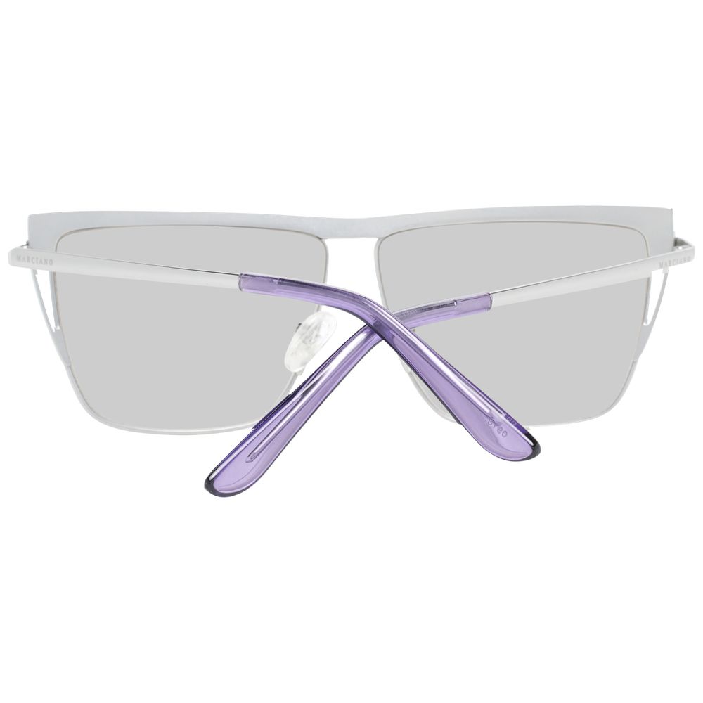 Sonnenbrille aus silbernem Metall