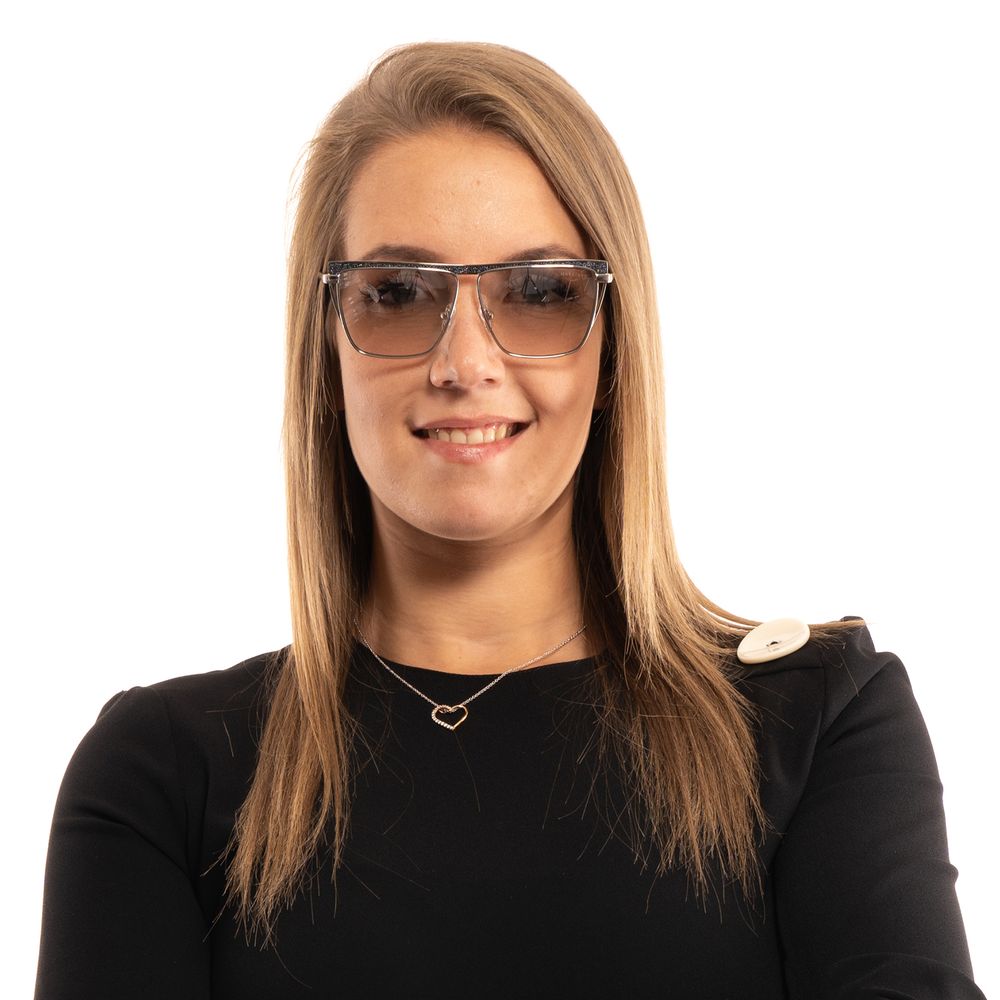 Sonnenbrille aus silbernem Metall