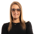 Sonnenbrille aus silbernem Metall