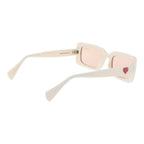 Beige Plastic Sunglasses