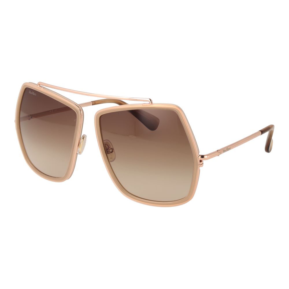 Beigefarbene Sonnenbrille aus Metall