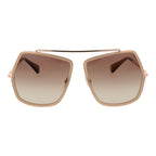 Beigefarbene Sonnenbrille aus Metall