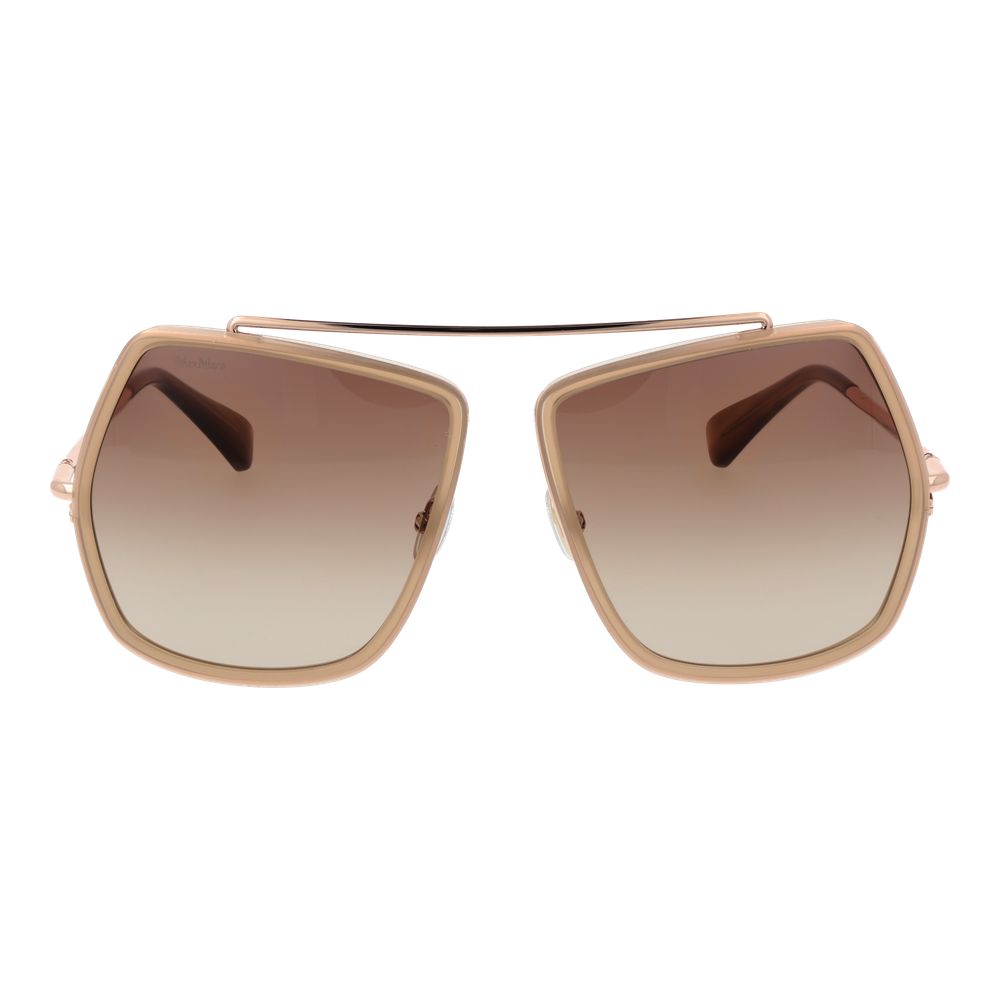 Beigefarbene Sonnenbrille aus Metall