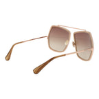 Beigefarbene Sonnenbrille aus Metall