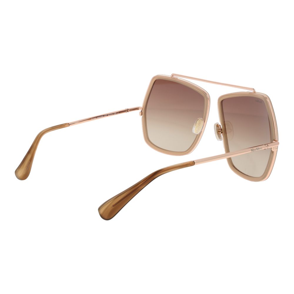 Beigefarbene Sonnenbrille aus Metall