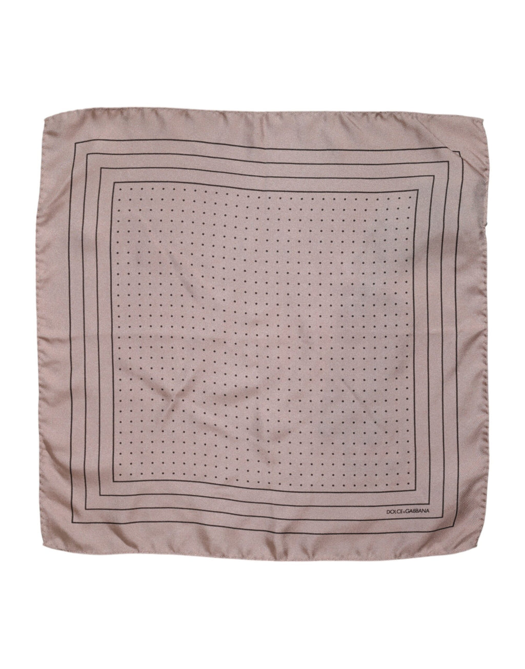 Beiger gepunkteter Herren-Foulard aus Seide