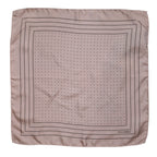 Beiger gepunkteter Herren-Foulard aus Seide