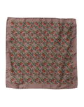Foulard Silk Scarf for Men, Brown Chilies