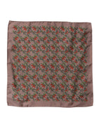 Foulard Silk Scarf for Men, Brown Chilies