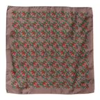 Foulard Silk Scarf for Men, Brown Chilies