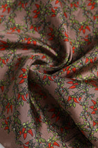 Foulard Silk Scarf for Men, Brown Chilies