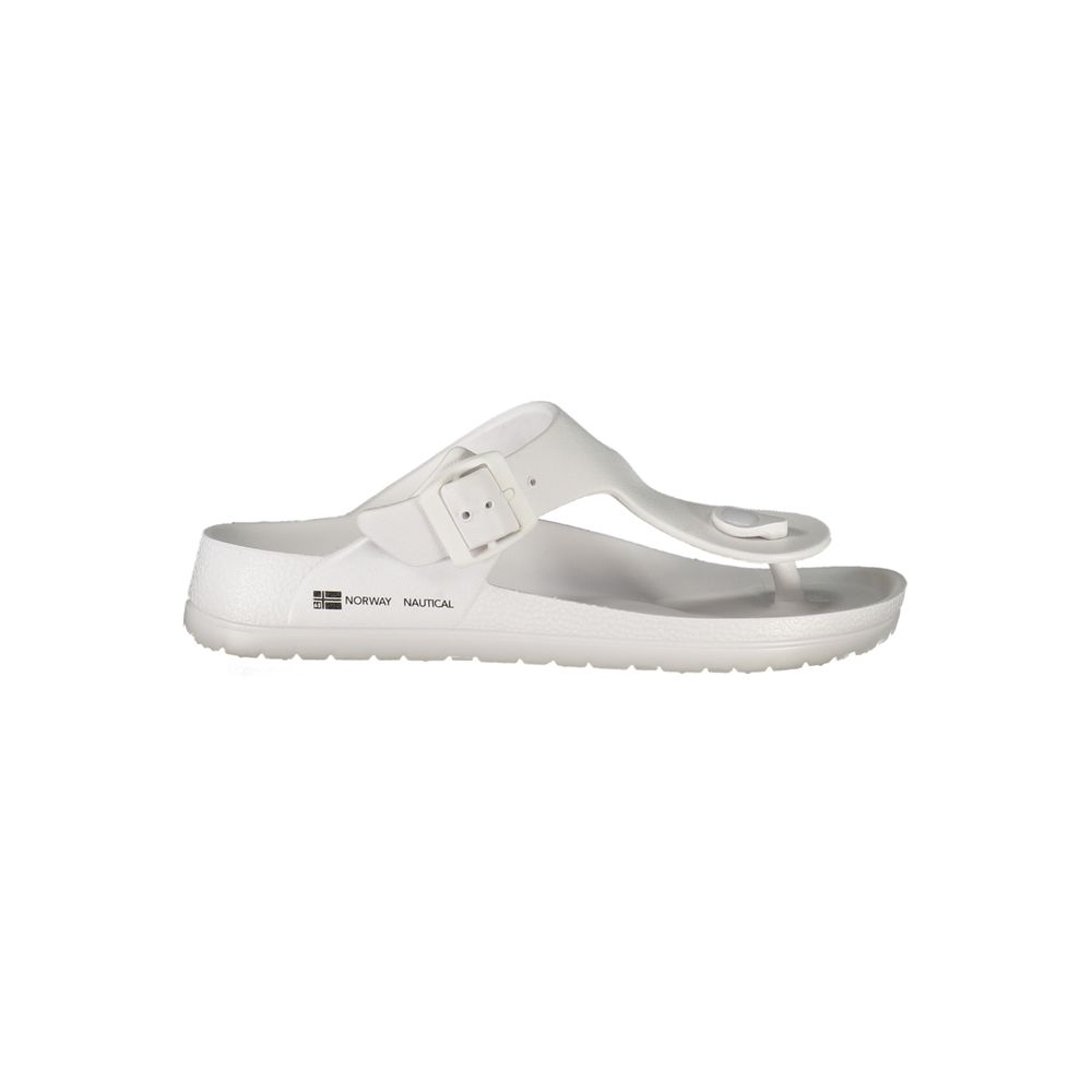 Women's White Plastic Slippers