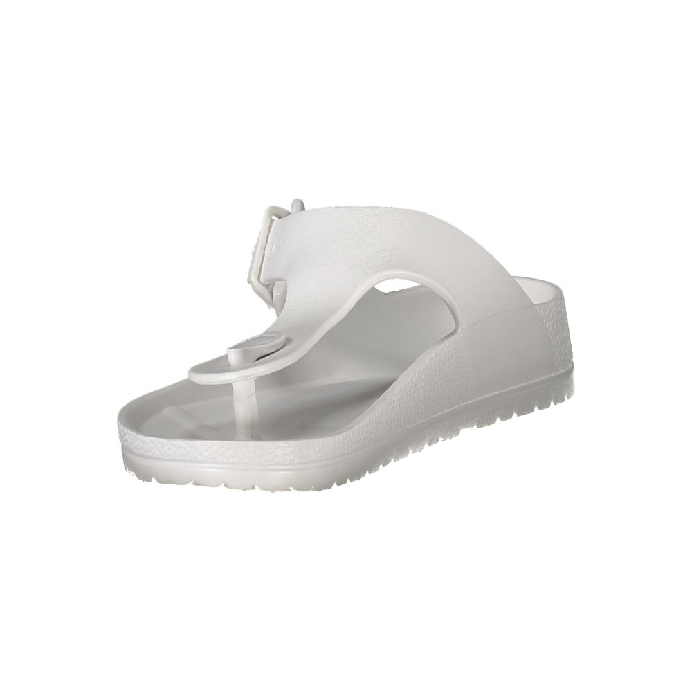 Women's White Plastic Slippers