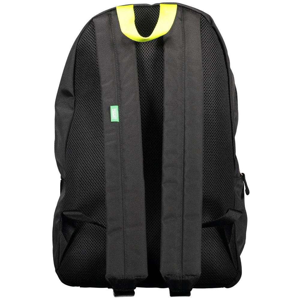 Zaino da uomo in poliestere riciclato nero