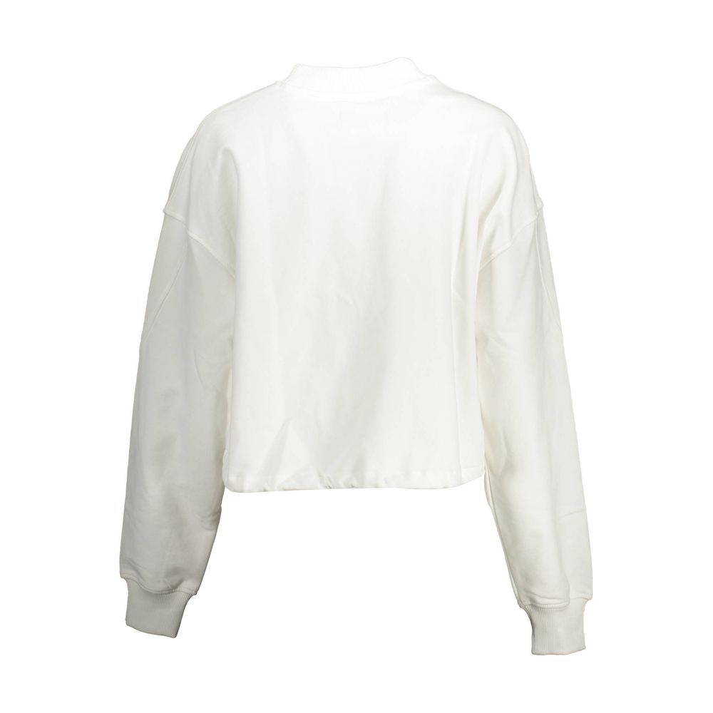 Weißes Baumwoll-Sweatshirt für Damen