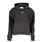 Black Cotton Women Sweatshirt
