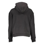 Black Cotton Women Sweatshirt