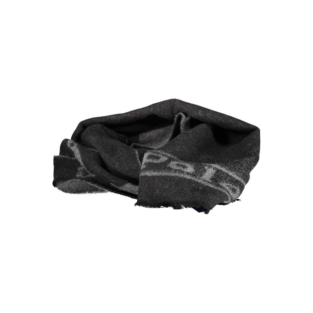 Black Wool Men's Scarf