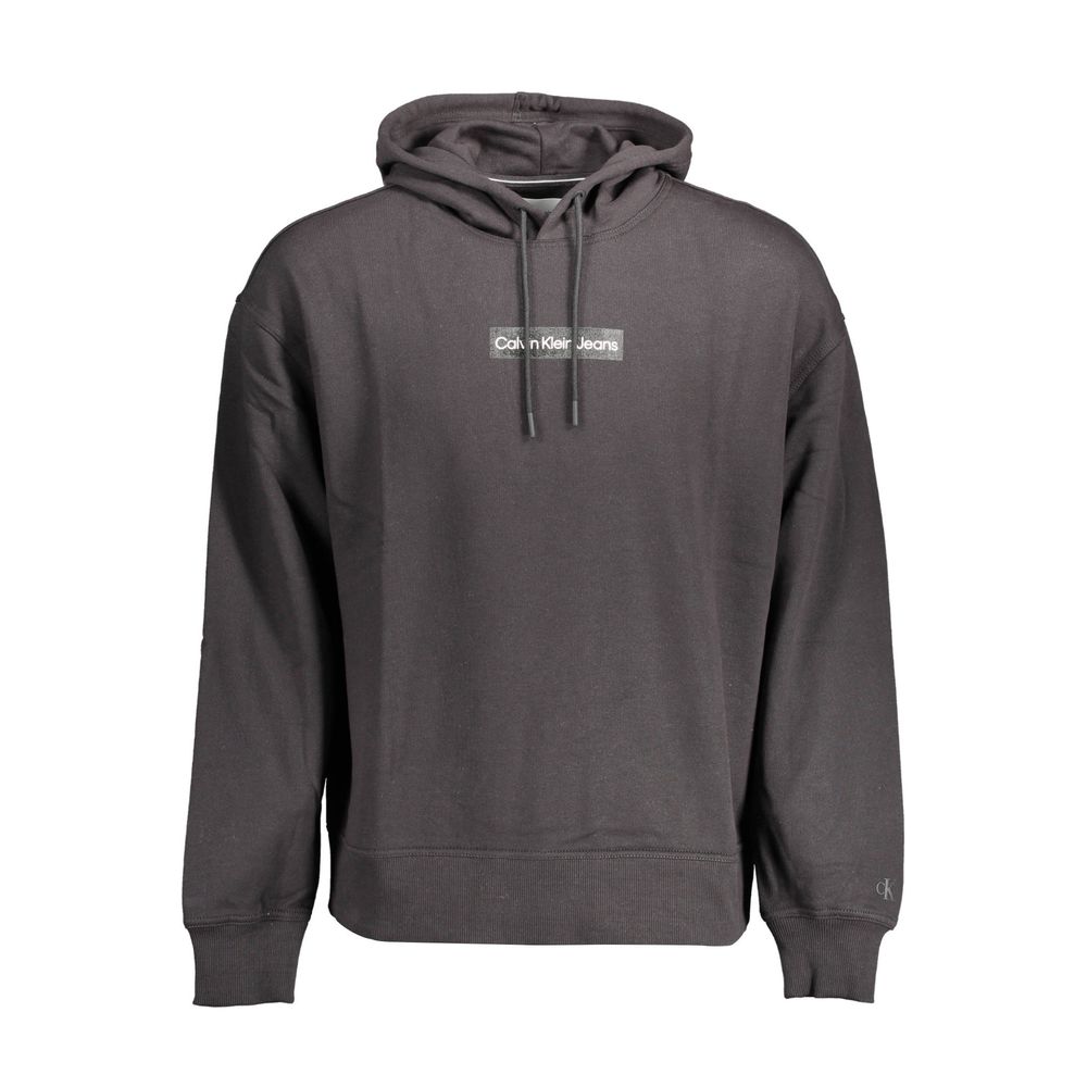 Schwarzer Herren-Kapuzenpullover aus Baumwolle