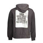 Schwarzer Herren-Kapuzenpullover aus Baumwolle