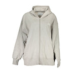 Grauer recycelter Baumwoll-Damenpullover