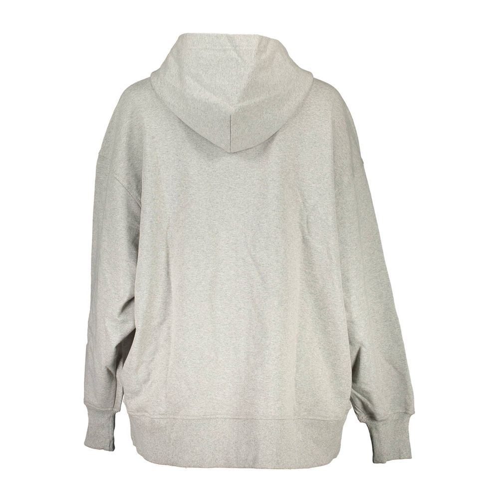 Grauer recycelter Baumwoll-Damenpullover
