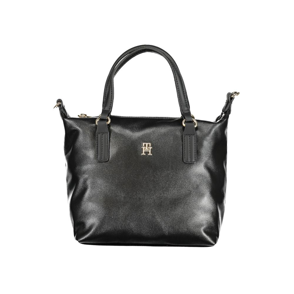 Schwarze Polyester-Damenhandtasche
